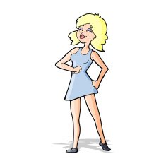 cartoon proud woman N41