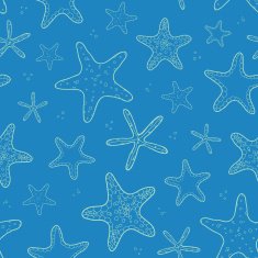 Starfish blue texture seamless pattern background