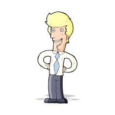cartoon happy man N752