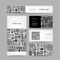 Business cards collection ethnic ornament for your design N2