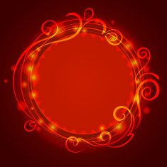 Abstract red mystic lace background with swirl pattern and frame N2