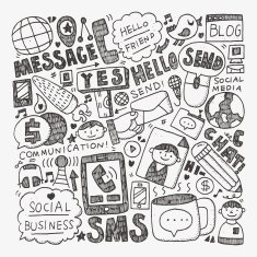 doodle communication background N41