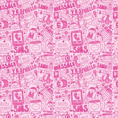 seamless doodle communication pattern N53
