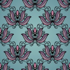 Seamless Floral Pattern (Vector) Hand Drawn Texture N163