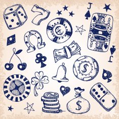 Hand-drawn casino illustration