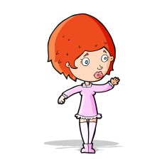 cartoon pretty woman N427