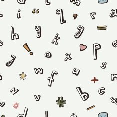 vector letters background signs N3