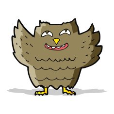 cartoon happy owl N13