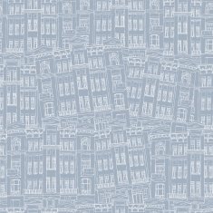 seamless vector pattern with falling architectural design elements