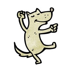 cartoon dancing dog N18