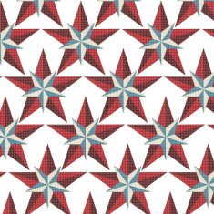 Red stars seamless pattern Vector