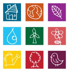 Home and nature icons
