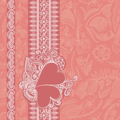 Beautiful Doodle Valentine Background N2