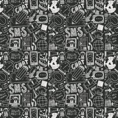 seamless doodle communication pattern N58