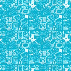 seamless doodle communication pattern N59