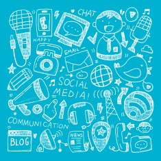 doodle communication background N44