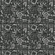 seamless doodle communication pattern N61