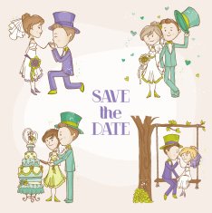 Bride and Groom - Wedding Doodle Set