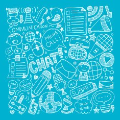 doodle communication background N46
