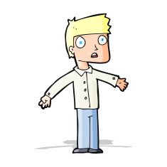 cartoon shocked man N192