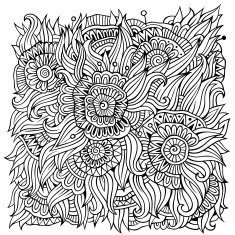 floral ornamental doodles vector background