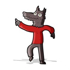 cartoon wolf man N97