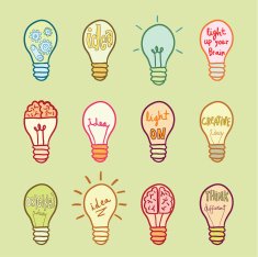 Set bulb idea icon vector illustration N4