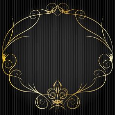 Set of vintage victorian vector dividers and frame N5