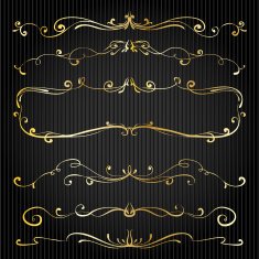 Set of vintage victorian vector dividers and frame N6
