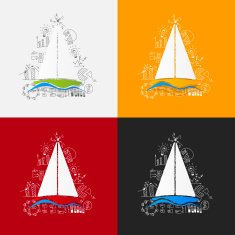 Drawing business formulas sailboat N5