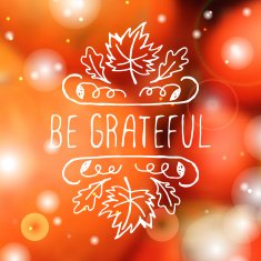 Be grateful - typographic element N2