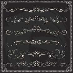 Hand-drawn line border set N30