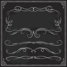Hand-drawn line border set N31