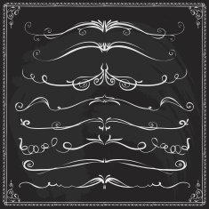 Hand-drawn line border set N36