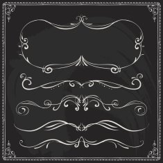 Hand-drawn line border set N37