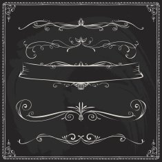 Hand-drawn line border set N38