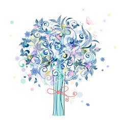 Festive romantic tree