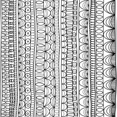 Seamless abstract aztec hand-drawn pattern