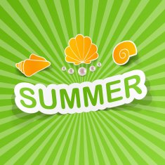 Word summer with beach N4