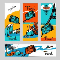 Travel Photo Banner Set
