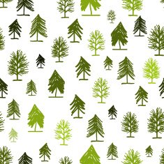 Abstract forest pattern with trees for your design