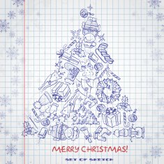 Hand Drawn Christmas Set N14