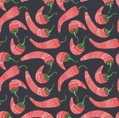 Red chili peppers seamless vector pattern