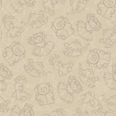 Old fashion toys seamless vector background