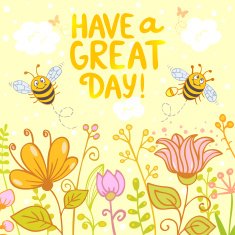 flowers and bees color N2
