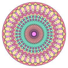 Hand drawn ornamental lace round mandala for use in design N4