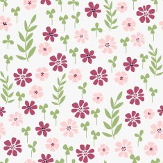 Seamless hand-drawn doodle floral pattern N7