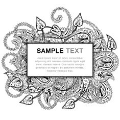 Paisley pattern with frame N4