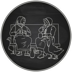 Coaster Illustration Over Chalkboard - Middle Ages Theme