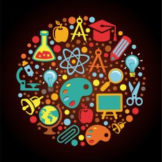 Radial Back to school concept